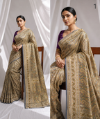 Jamewar Semi Silk Banarasi Saree