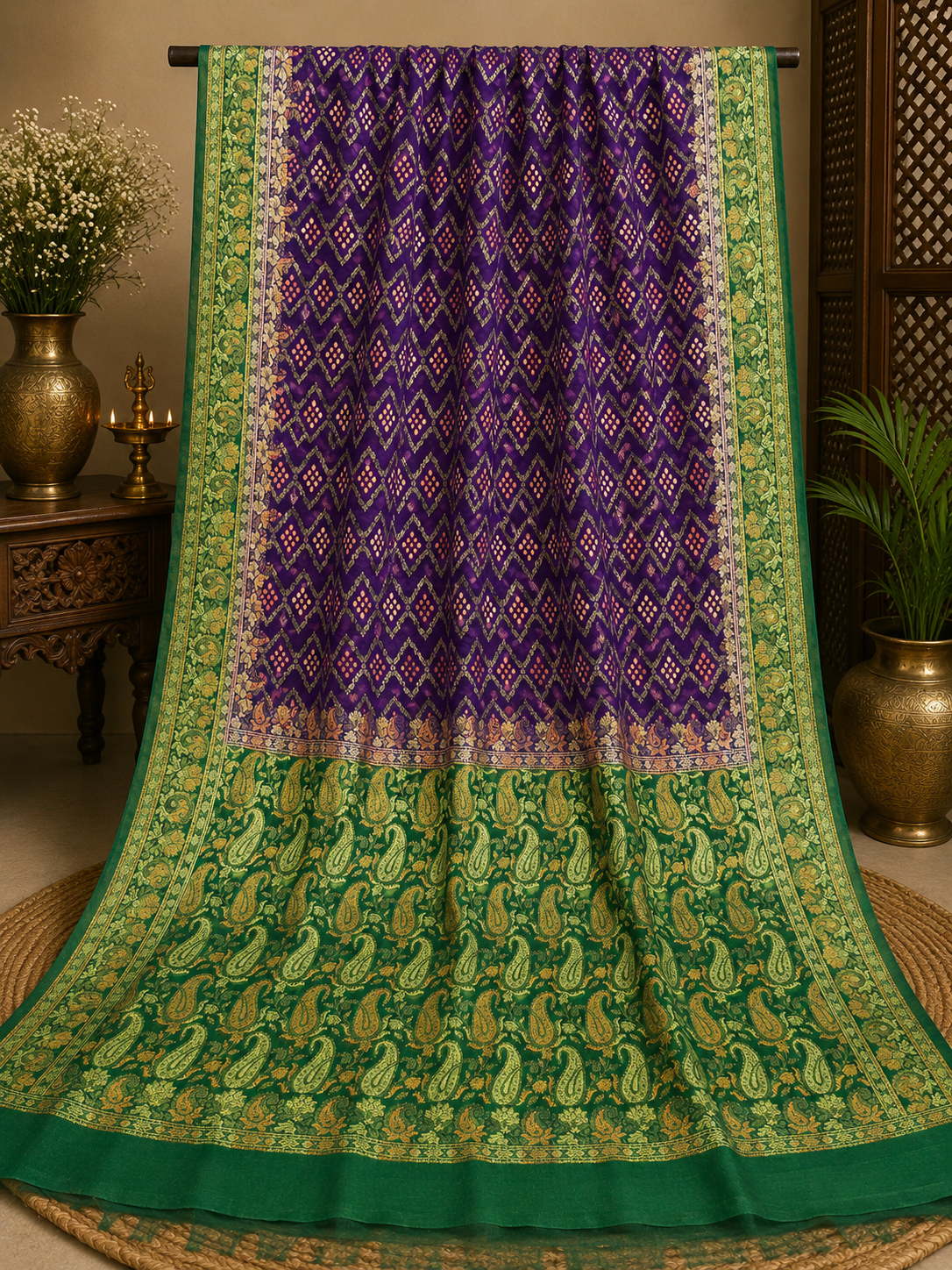 Pure Khaddi Crepe Silk Saree