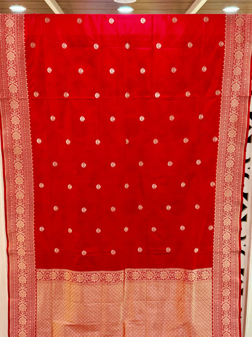 Banarasi Katan Saree – Chand Sitara Booti
