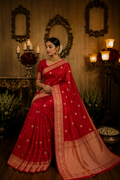 Banarasi Katan Saree – Chand Sitara Booti