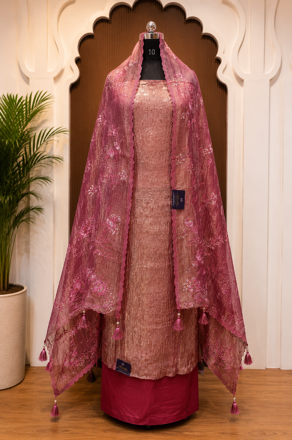 Crush Tissue Banarasi Suit