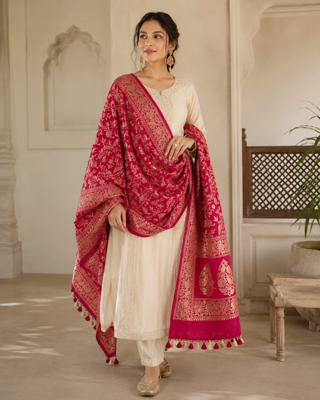 Pure Banarasi handloom Dupatta