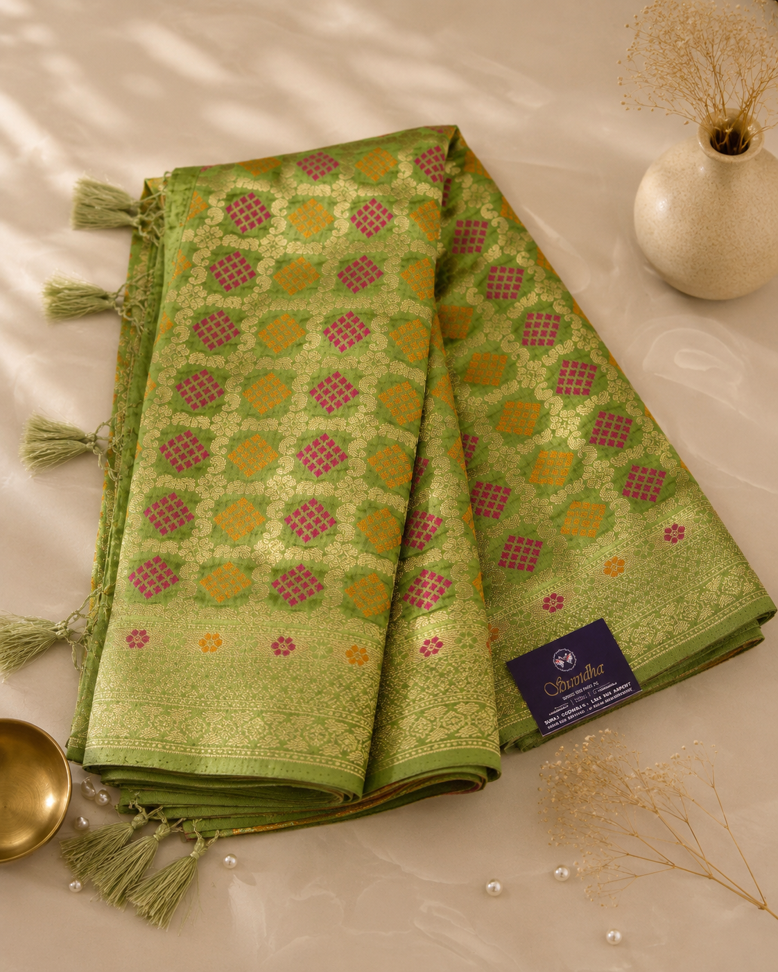 Ghat Chola Semi Katan Dupatta