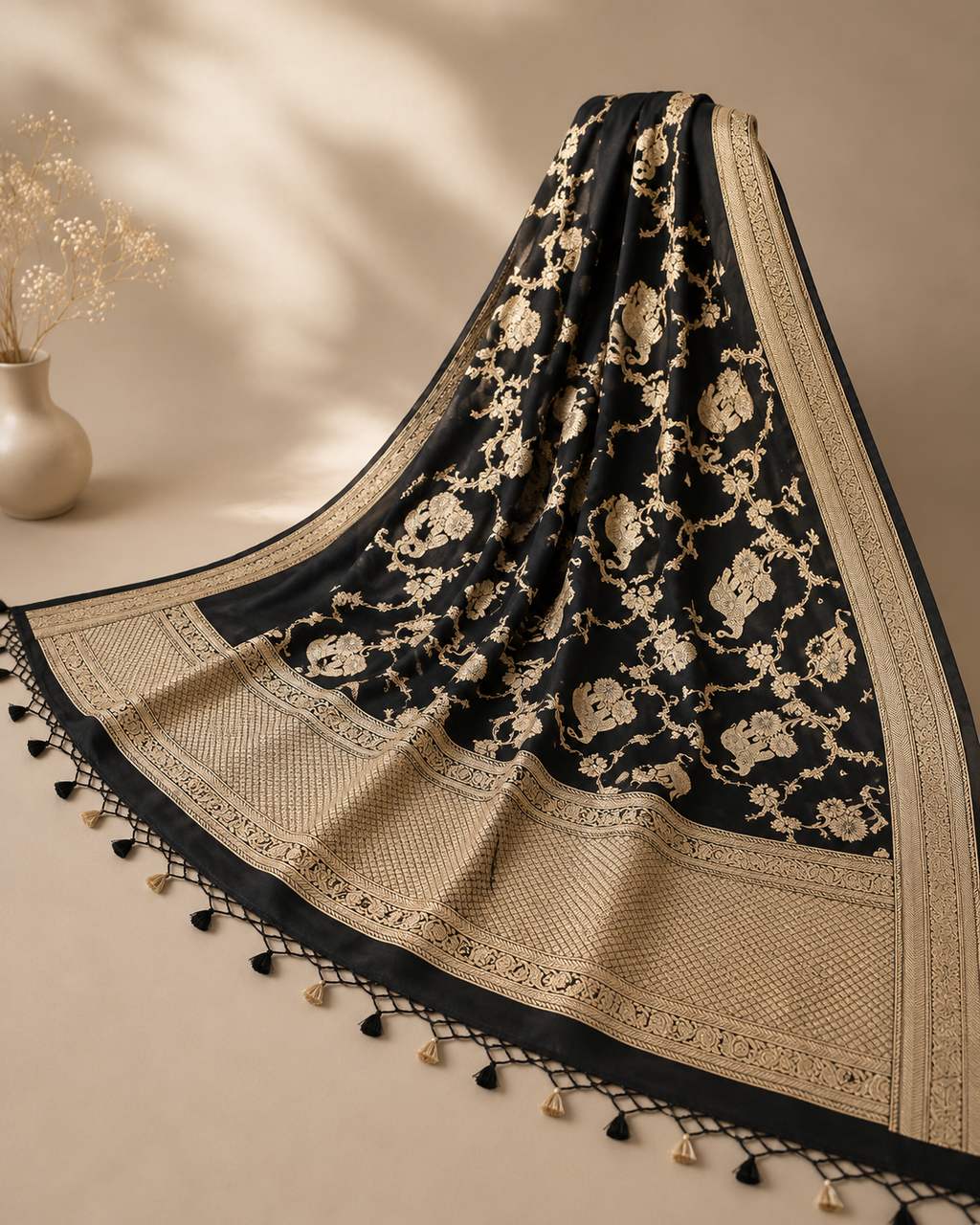 Pure Semi Katan Dupatta