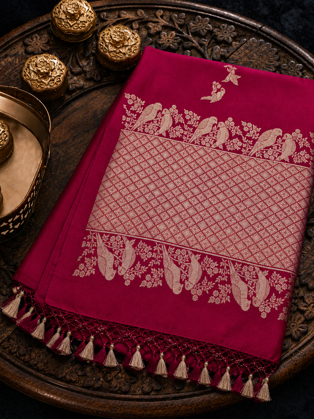 Semi Katan Banarasi Dupatta