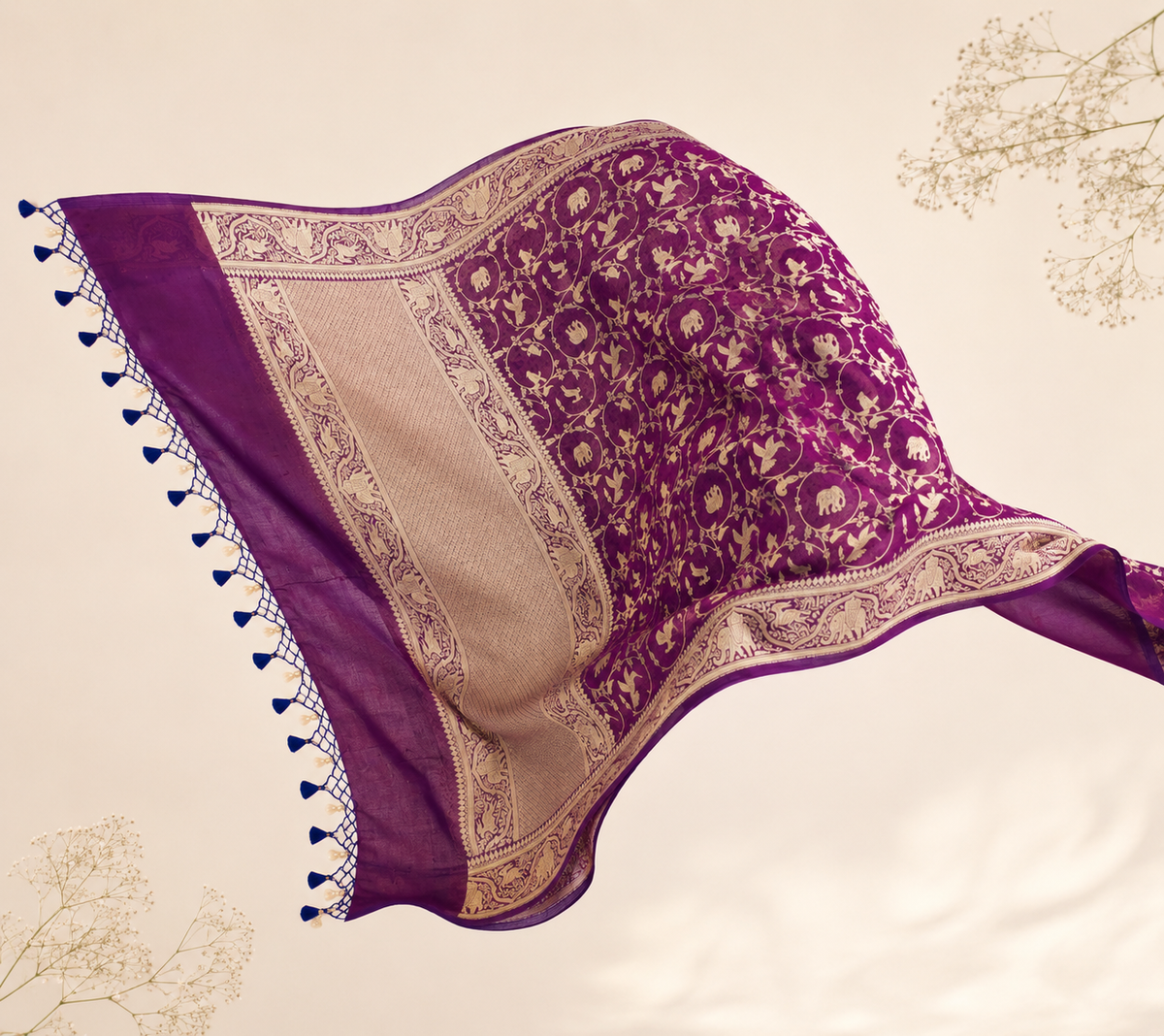 Pure Semi Katan  Dupatta