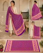 Pure Khaddi Georgette Handloom Dupatta