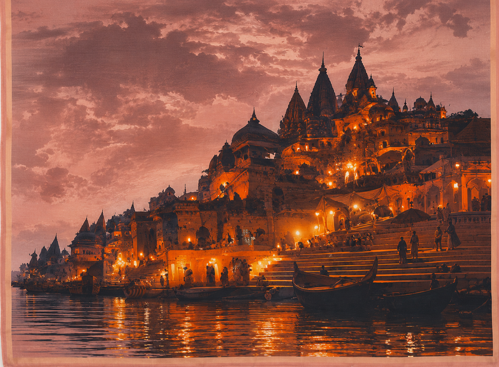 Ganga Aarti Chanderi Silk Dupatta