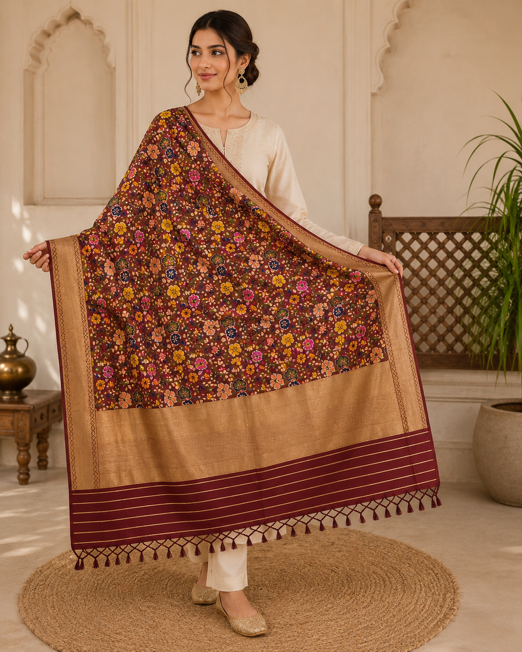 Multi Meenakari Banarasi Dupatta