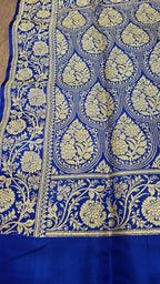 Royal Blue Pure Banarasi Saree