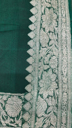 Mehreen Green Chiffon Banarasi Saree