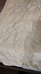 Off White Khaddi Banarasi Georgette Saree