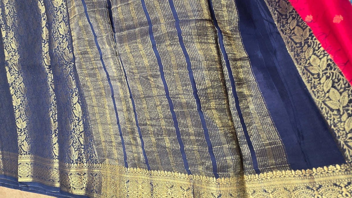 Premium Crepe Silk Saree with Rich Zari Work