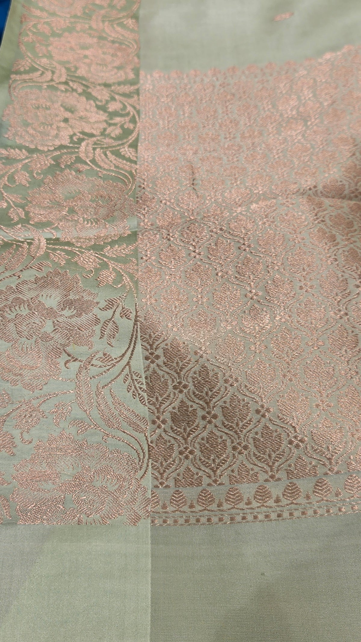 Pista Green Mango Katan Silk Saree