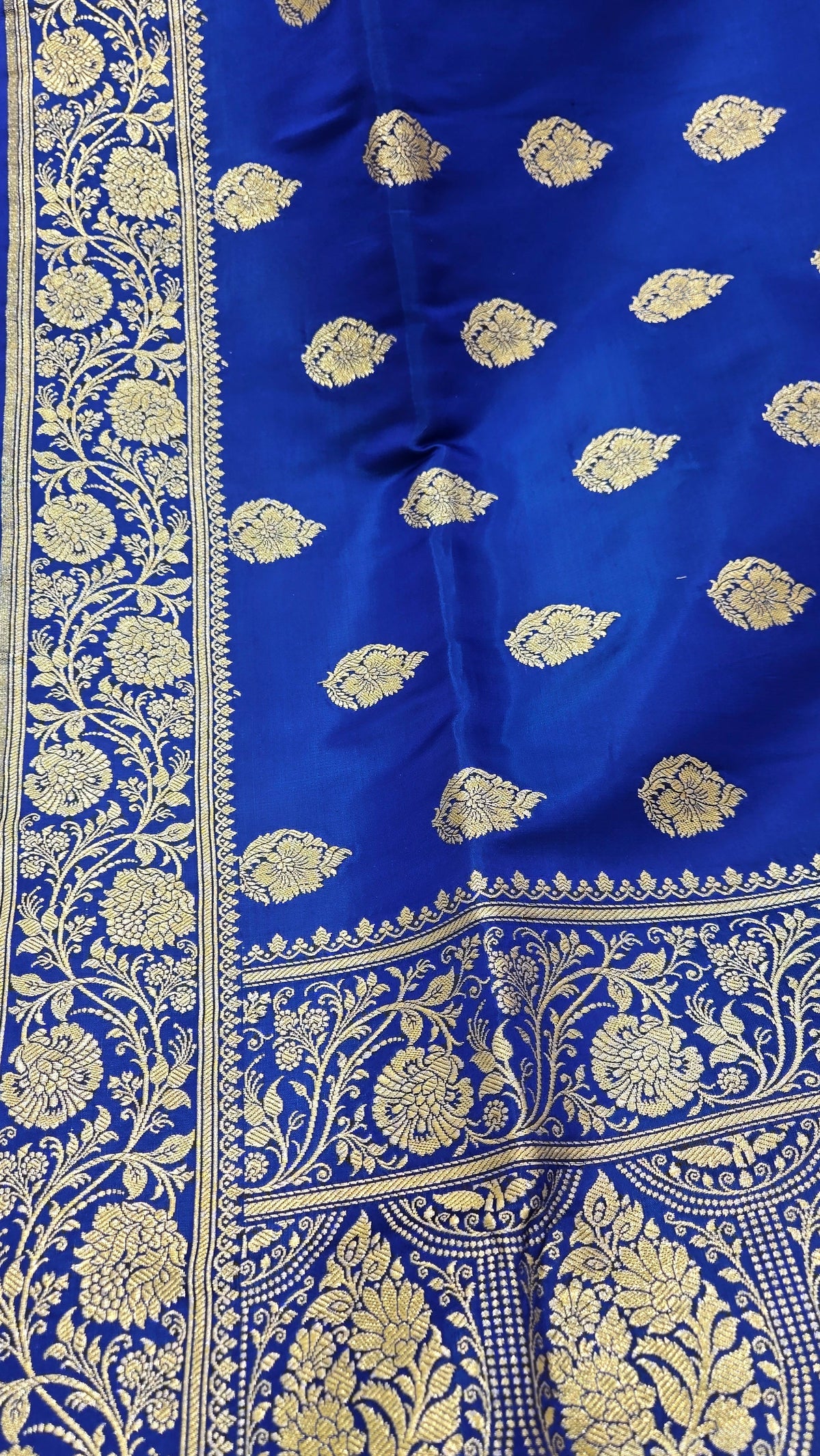 Royal Blue Pure Banarasi Saree