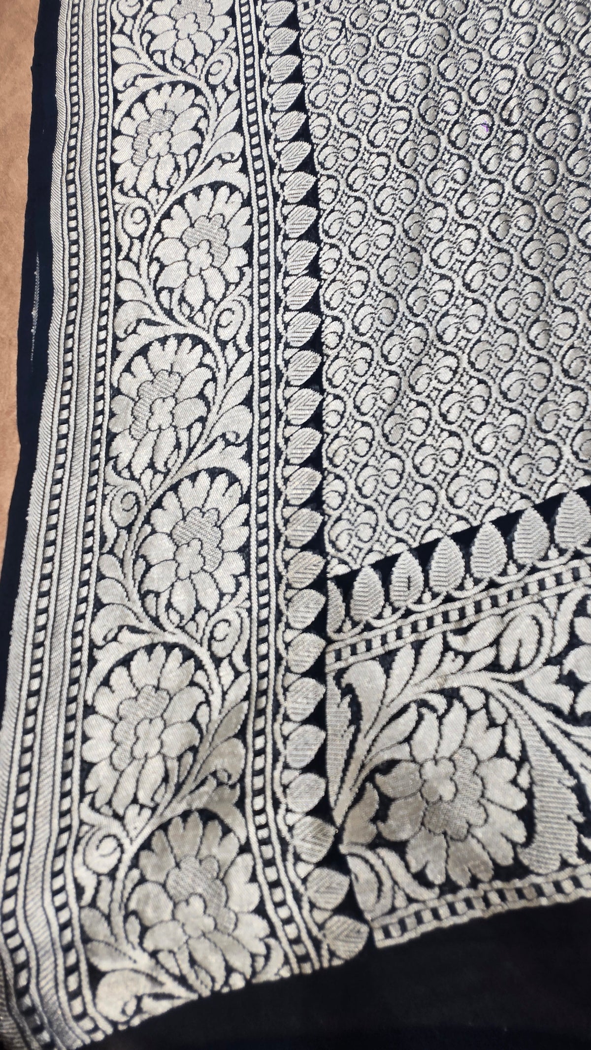 Teal Blue Khaddi Georgette Banarasi Saree