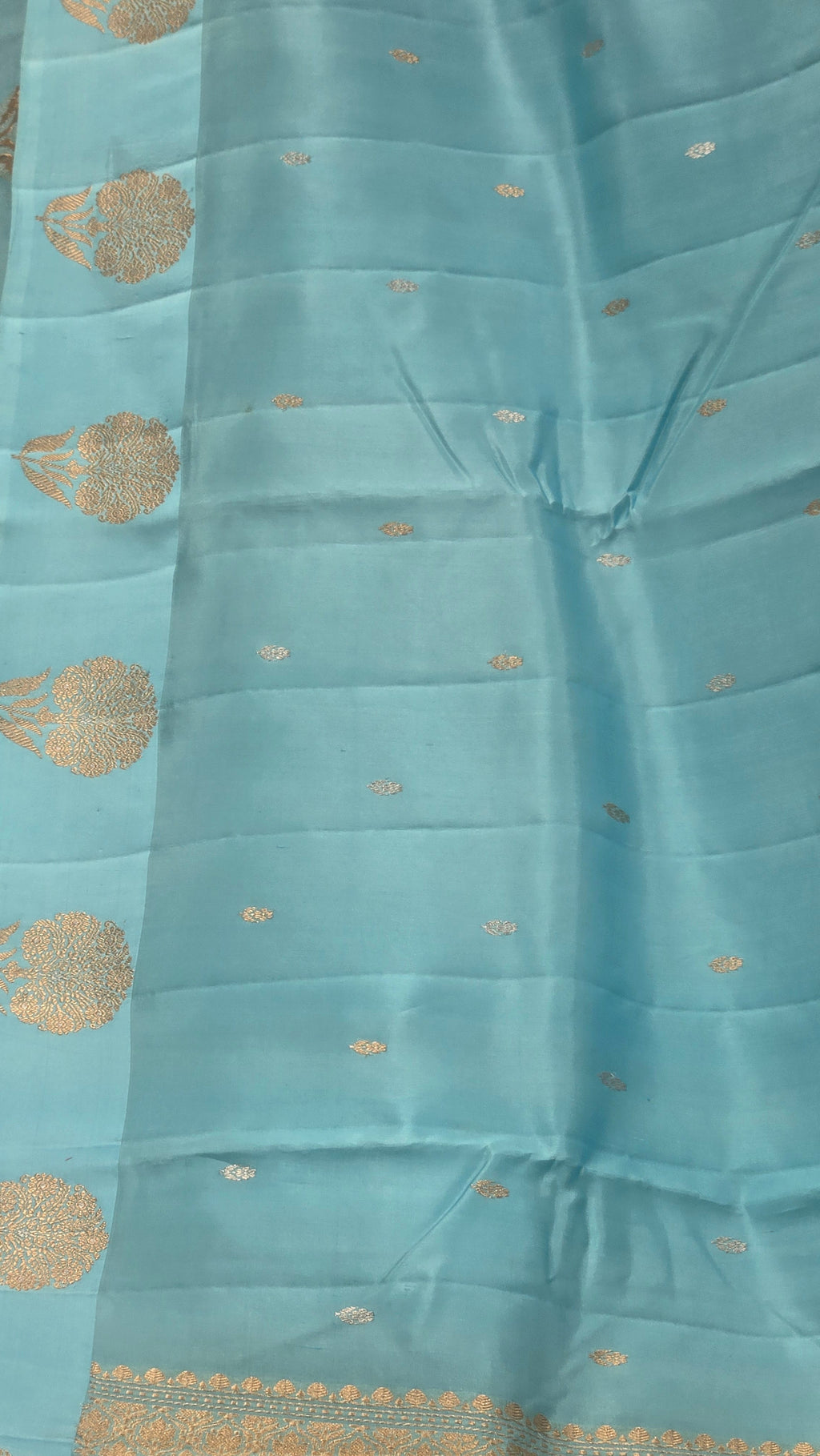 Light Sky Blue Mango Katan Silk