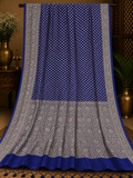 Royal Blue Khaddi Georgette Banarasi Saree