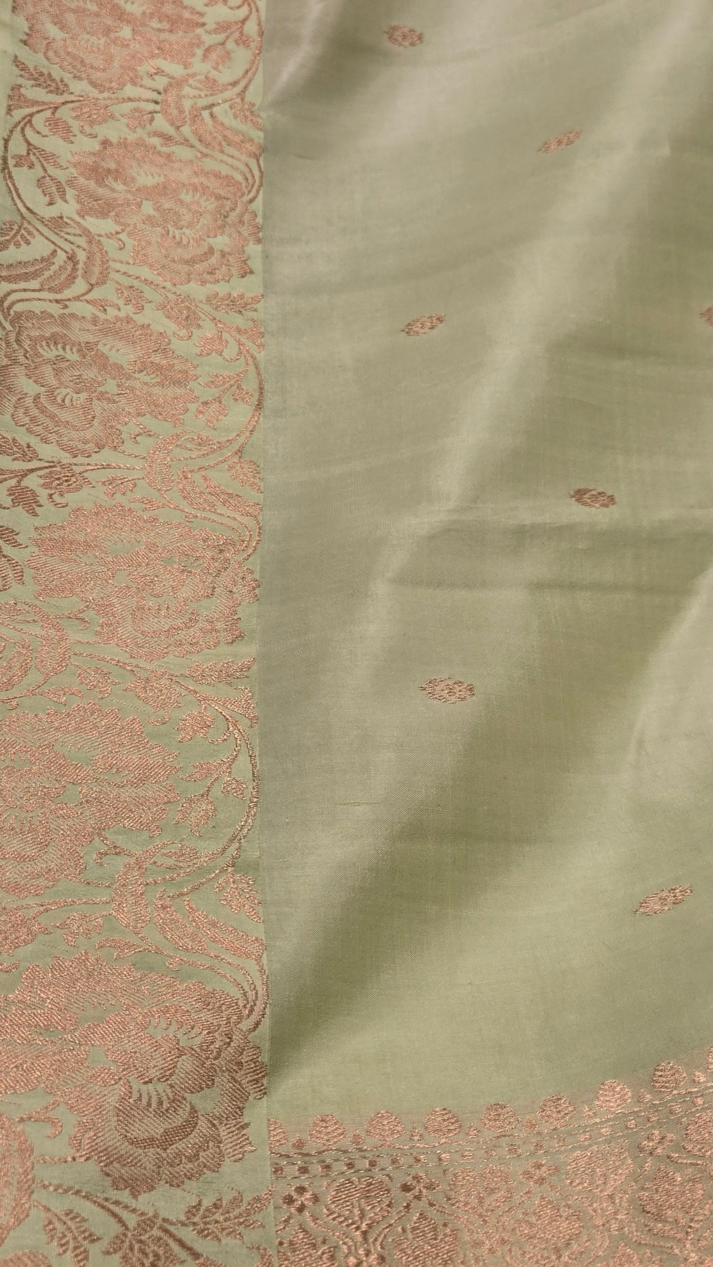 Pista Green Mango Katan Silk Saree