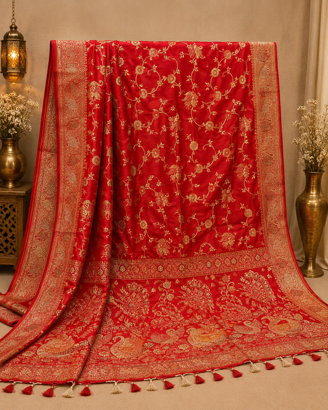 Premium Butter Silk Saree with Sikarga Pattern Weaving