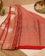 Premium Tissue Silk Saree with Antique Gold Zari Weaving