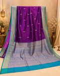 Premium Silk Banarasi Saree with Copper & Golden Zari Weaving