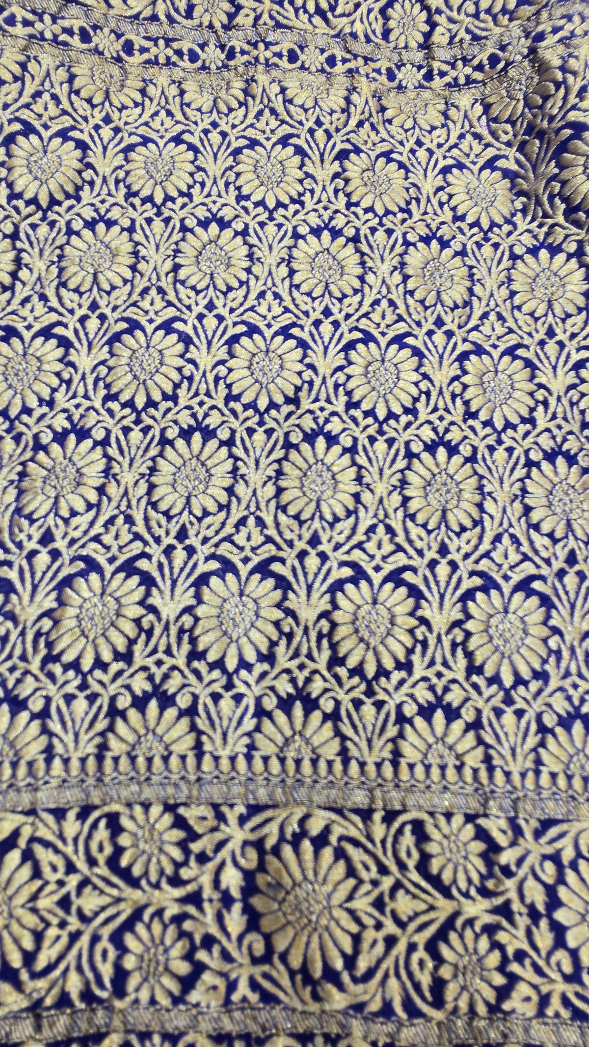 Royal Blue Khaddi Georgette Banarasi Saree
