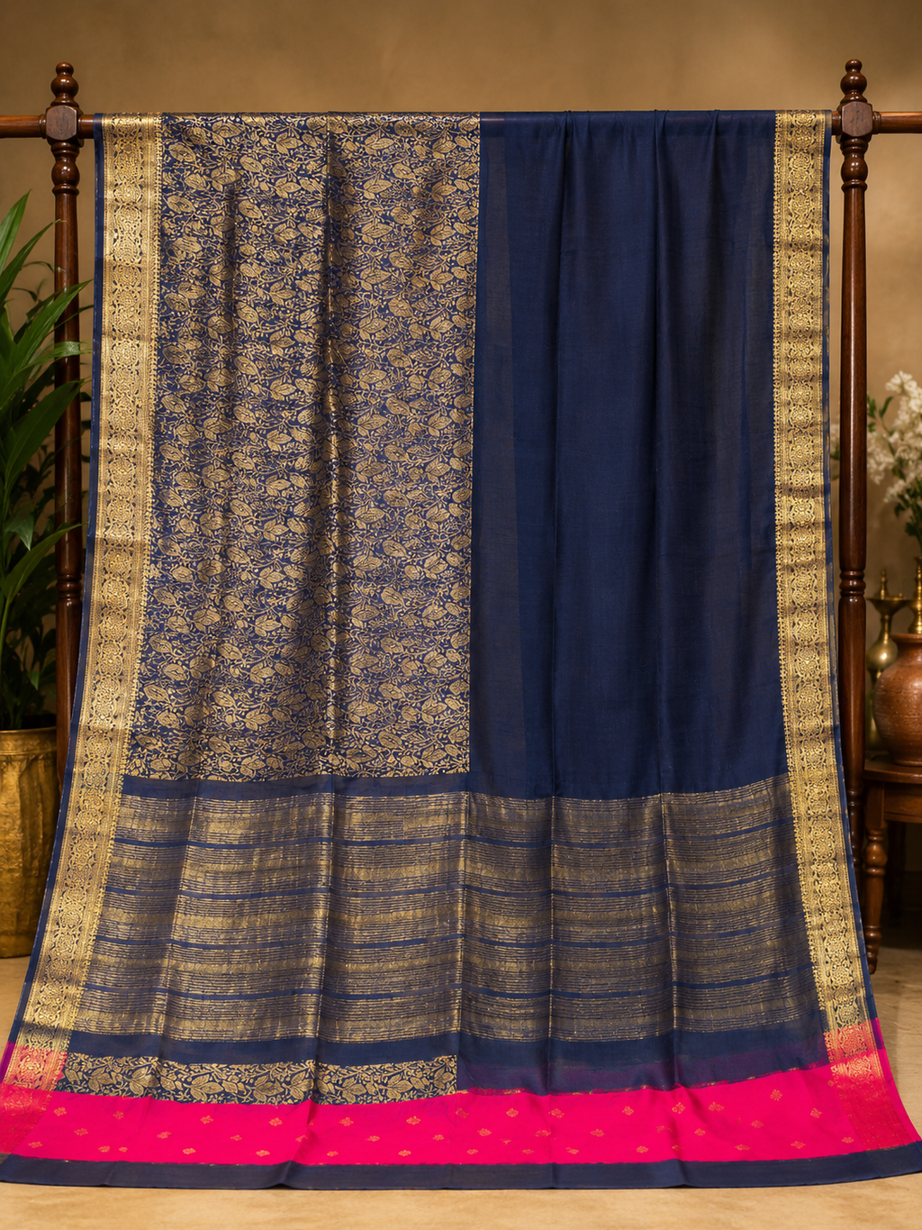Premium Crepe Silk Saree with Rich Zari Work