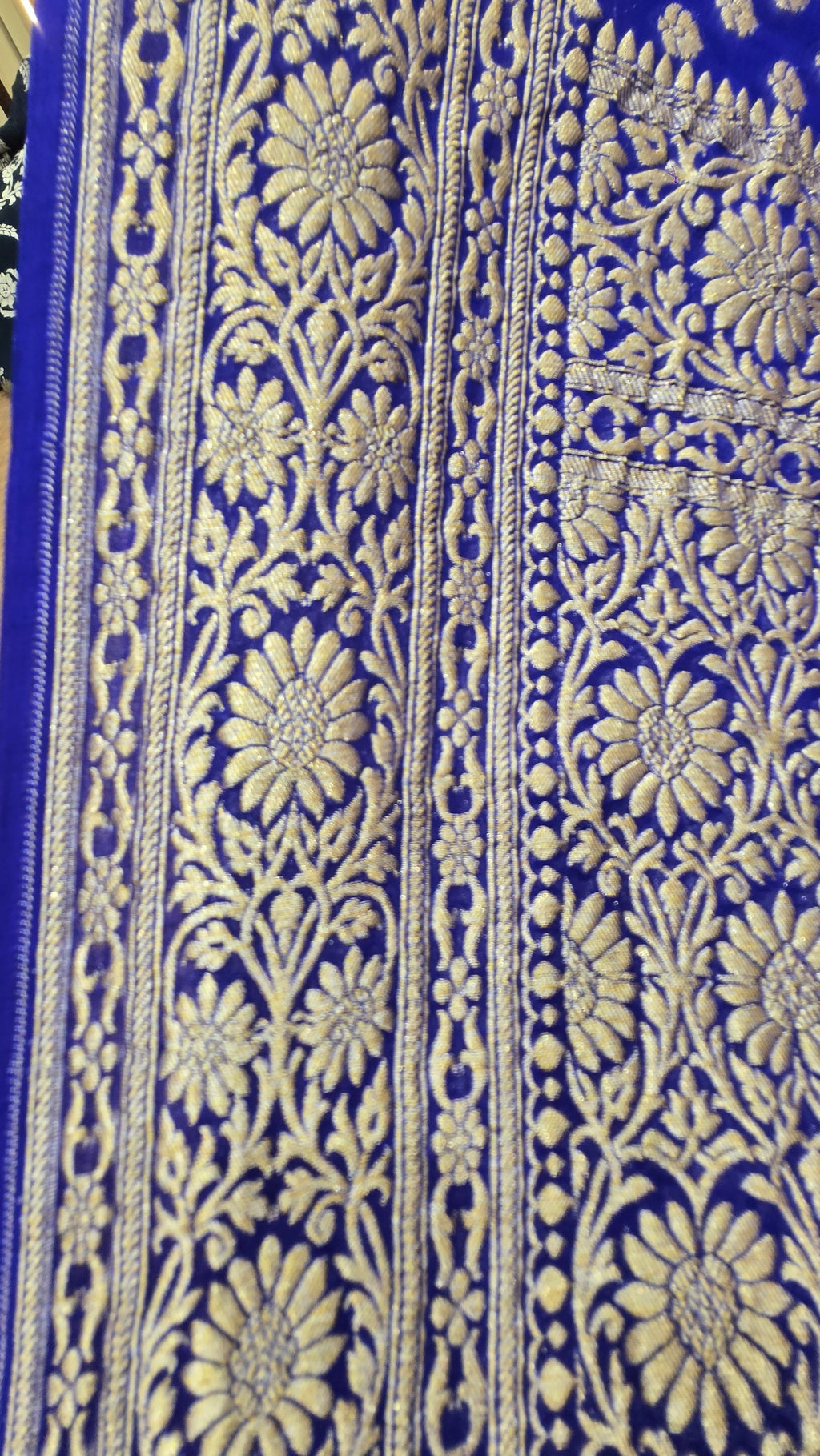 Royal Blue Khaddi Georgette Banarasi Saree