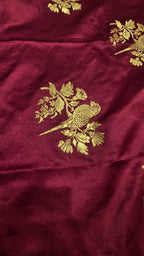 Banarasi Silk Saree with Rich Golden Zari Weaving