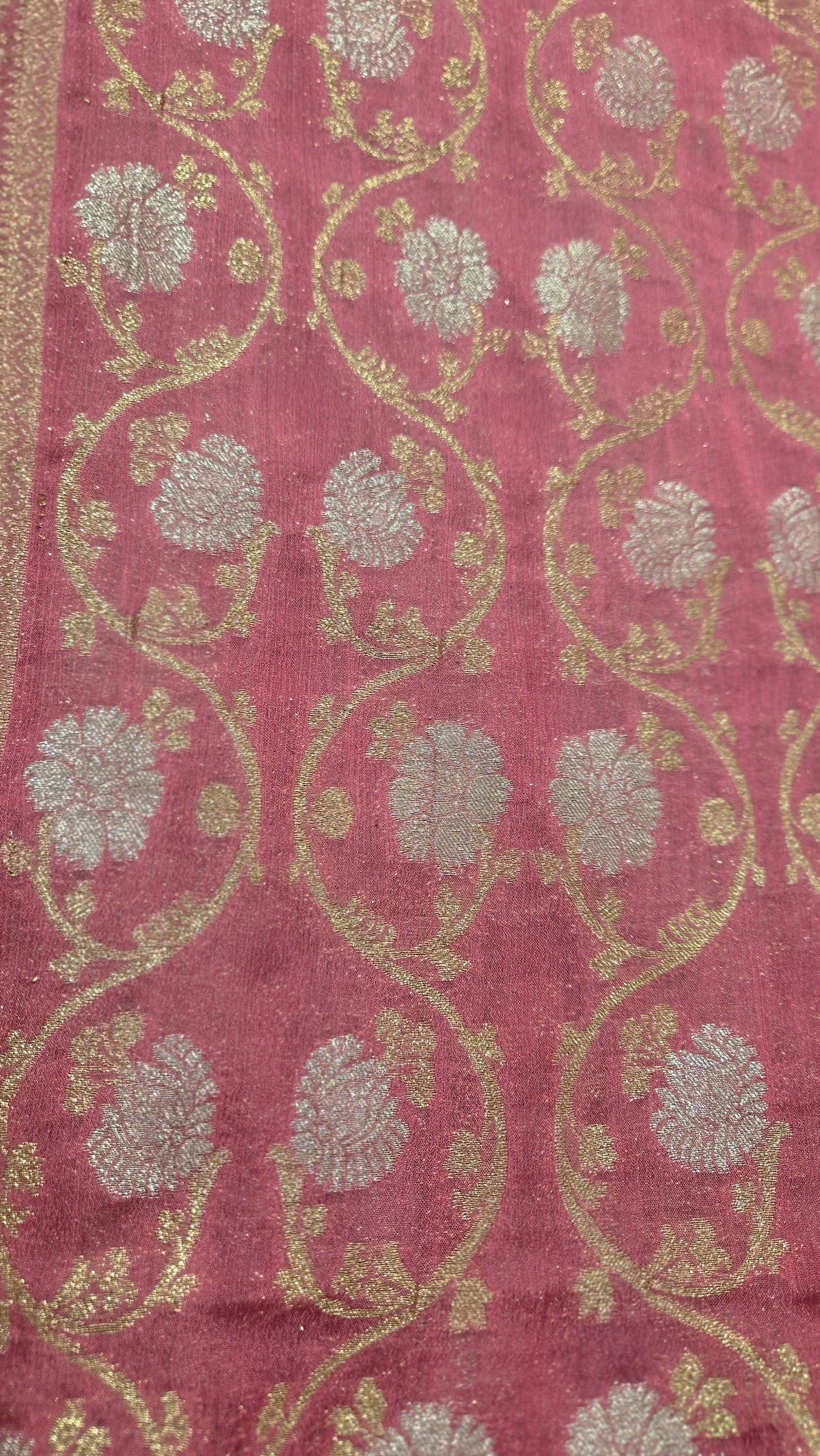 Premium Light Pink Georgette Saree with Sona Rupa Zari Weaving