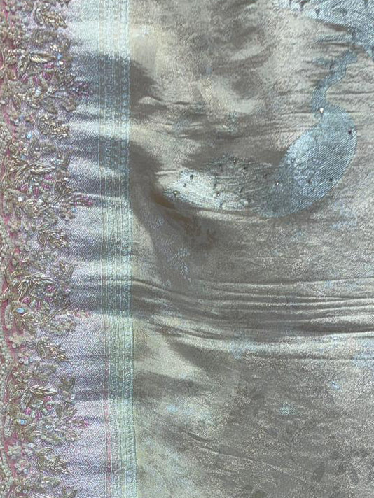 Premium Silk Saree with Heavy Hand Embroidery