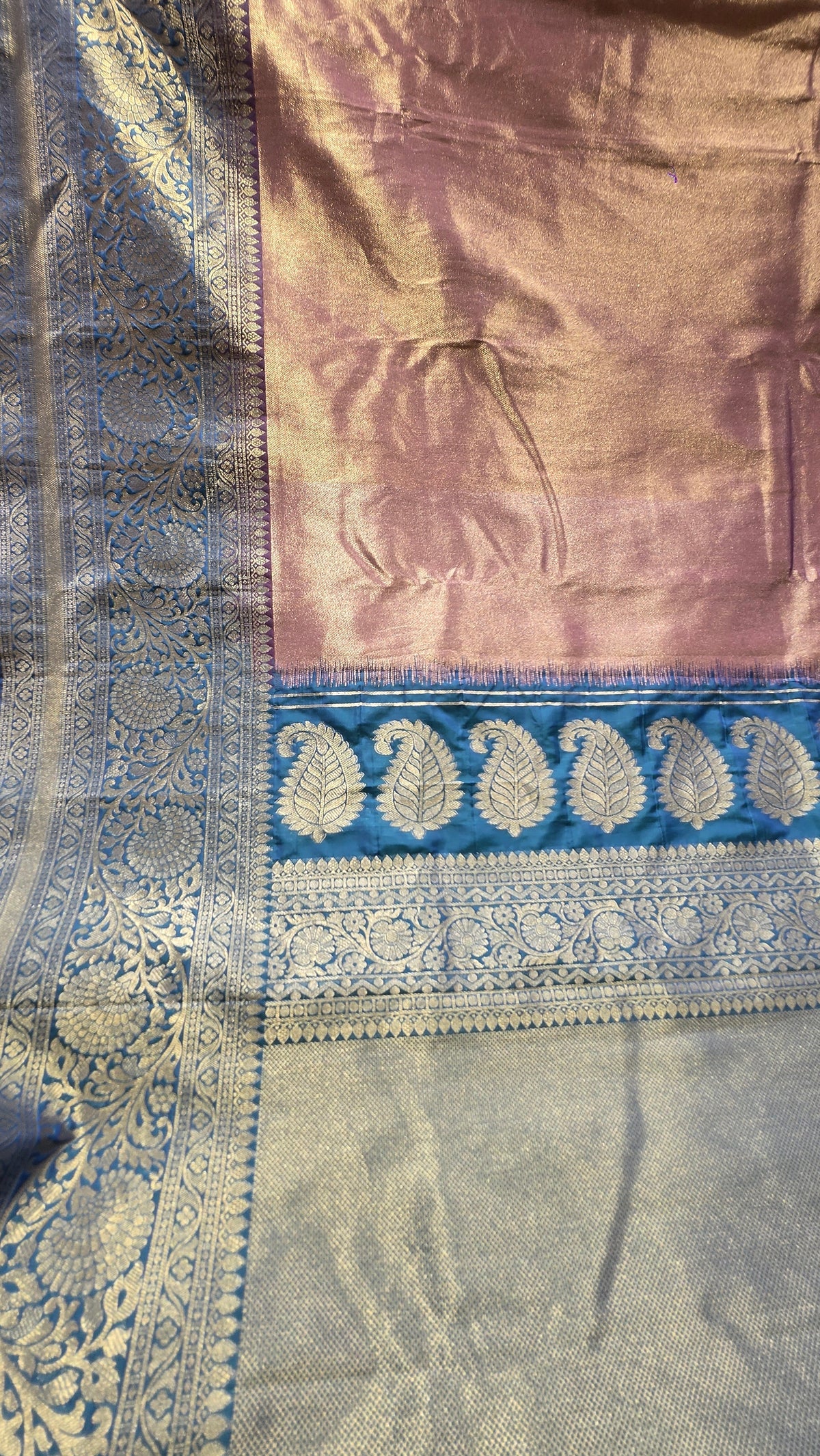 Premium Tissue Silk Saree with Copper Zari Weaving