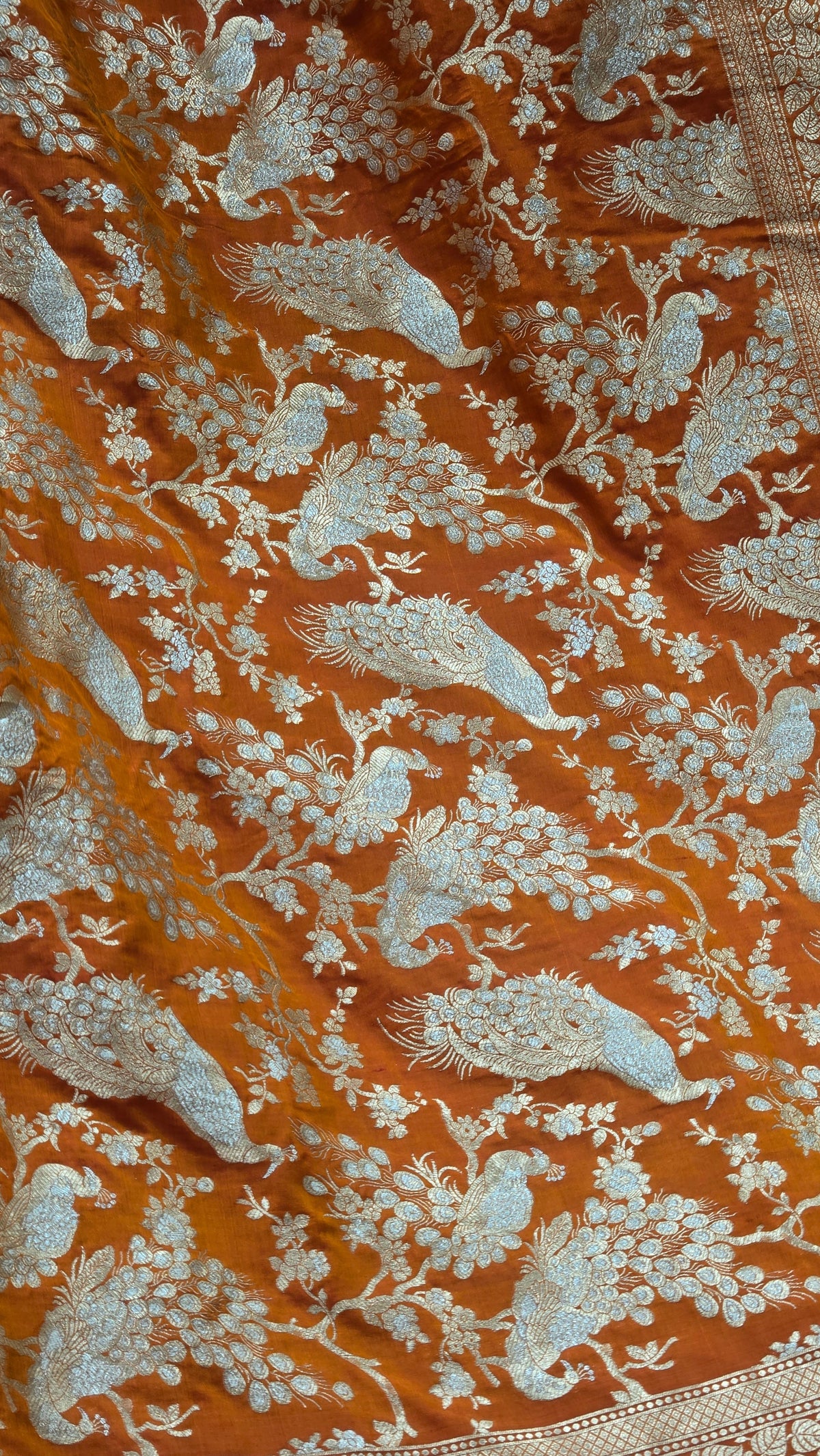 Orange Pure Banarasi Fancy Katan Saree