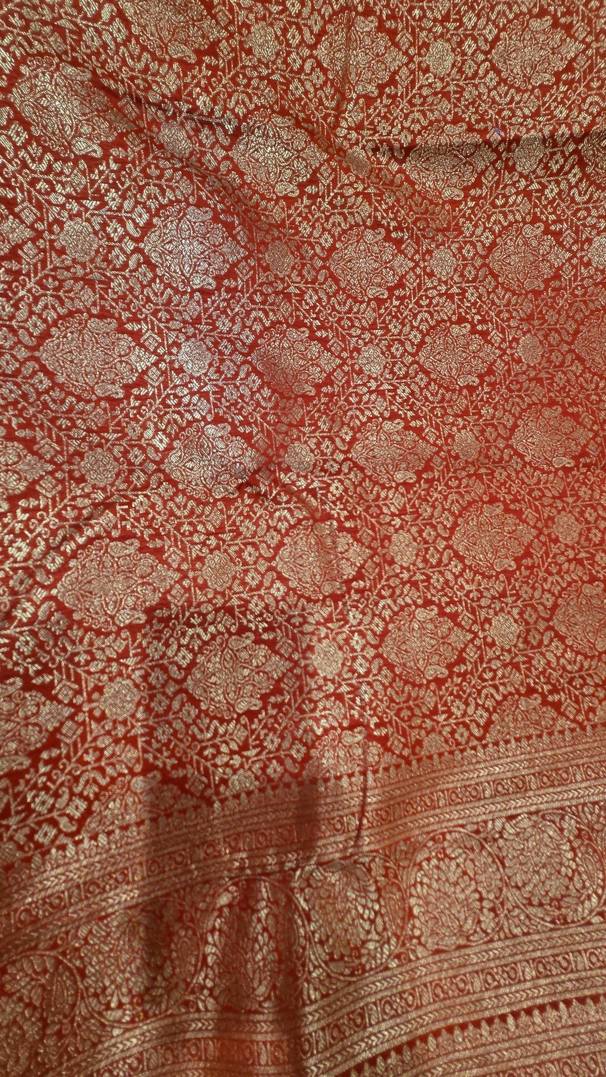 Premium Tissue Silk Saree with Antique Gold Zari Weaving