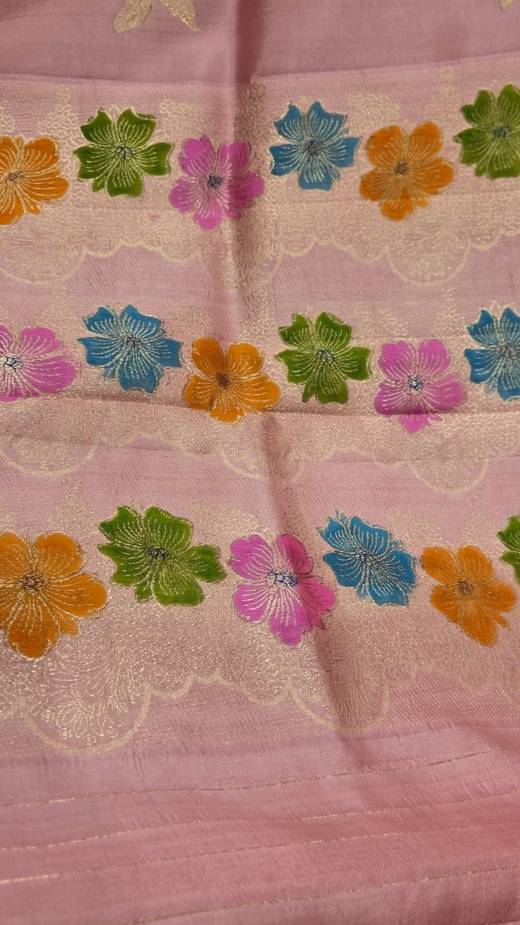 Baby Pink Mango Katan Silk