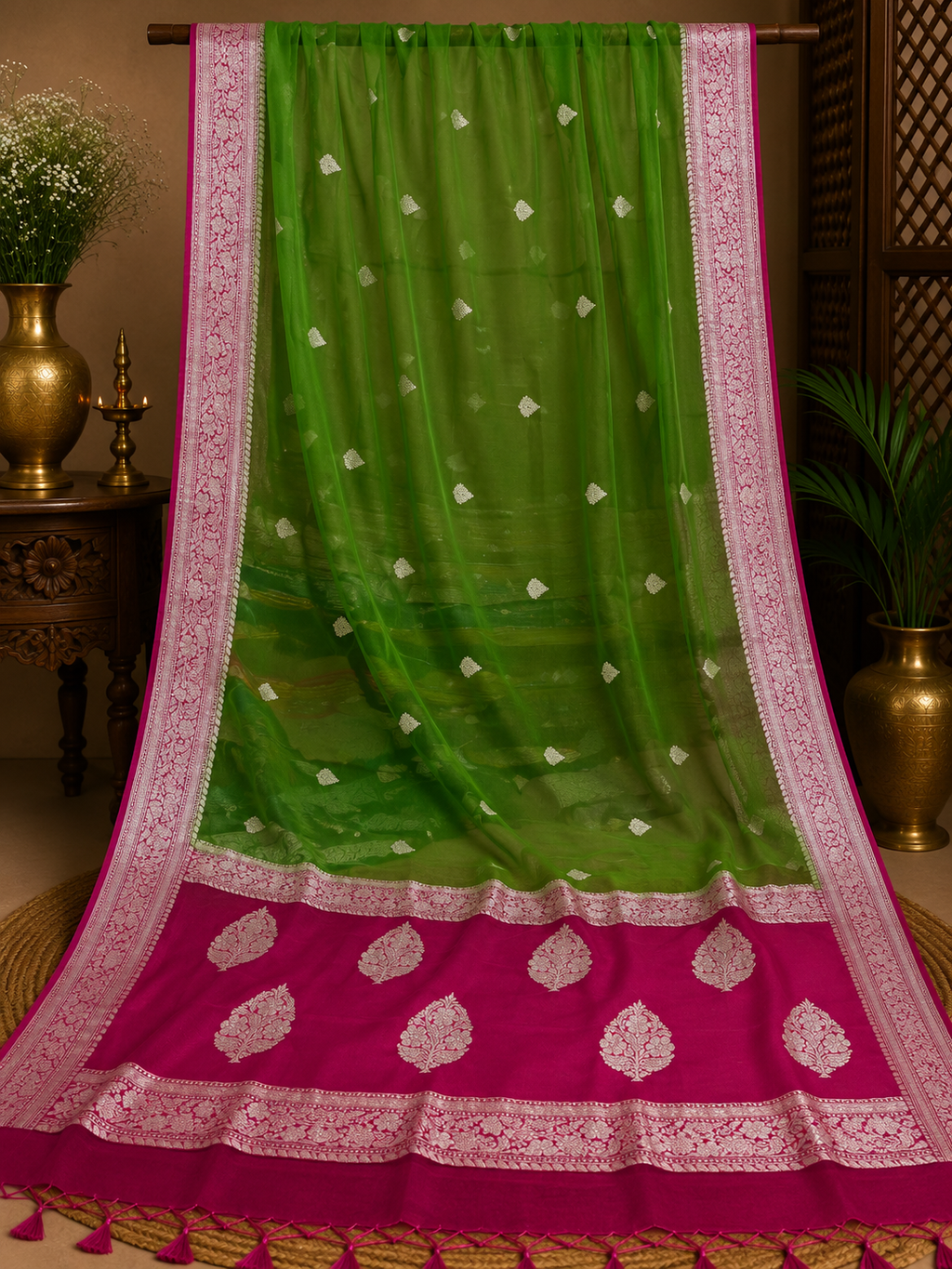Tota Rani Chiffon Banarasi Saree
