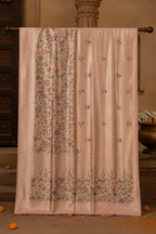 Pashmina Silk Saree with Multicolour Floral Weave & Elegant Woven Border