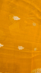 Yellow Chiffon Banarasi Saree
