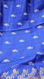 Royal Blue Mango Katan Silk Saree