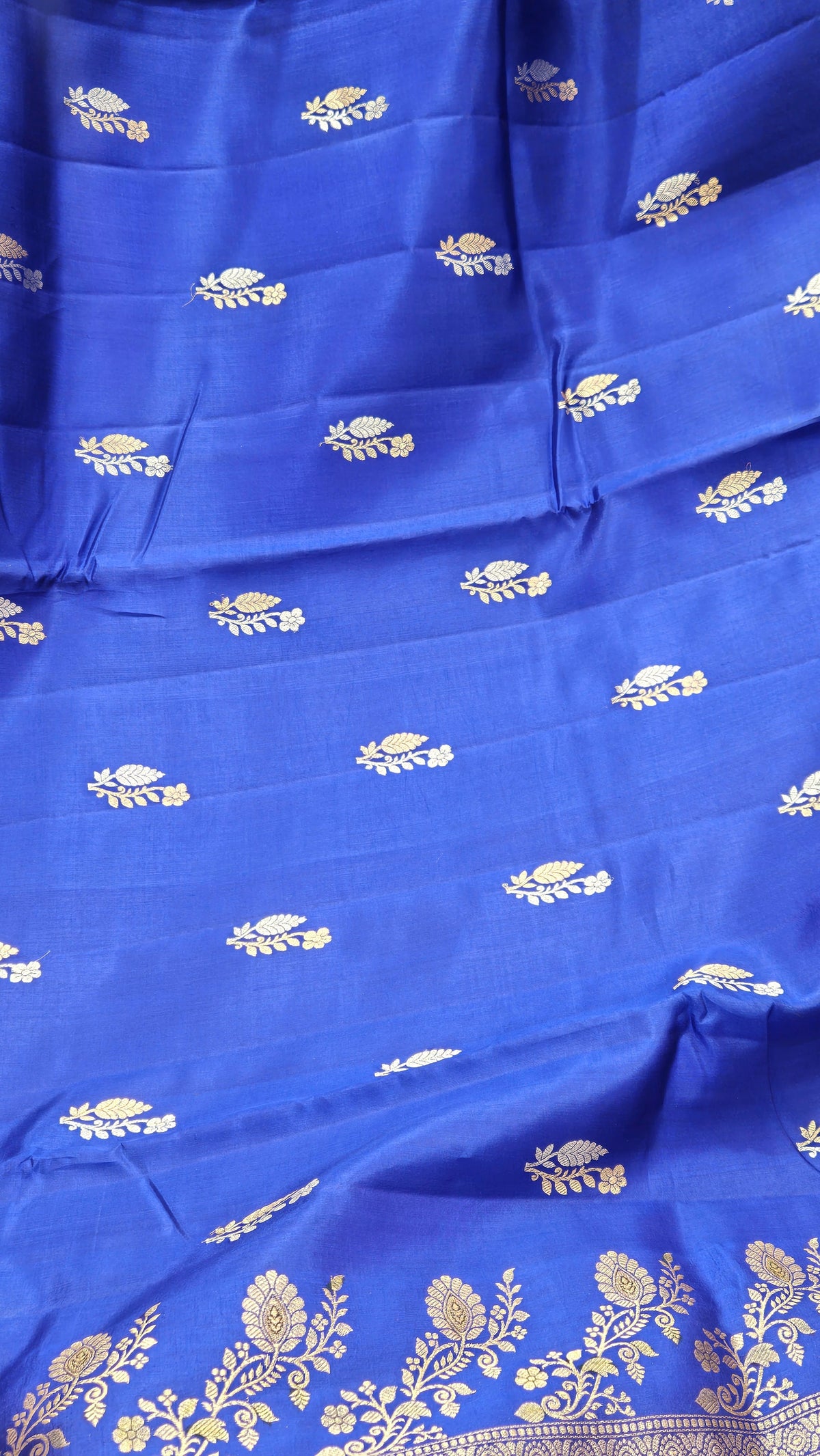 Royal Blue Mango Katan Silk Saree