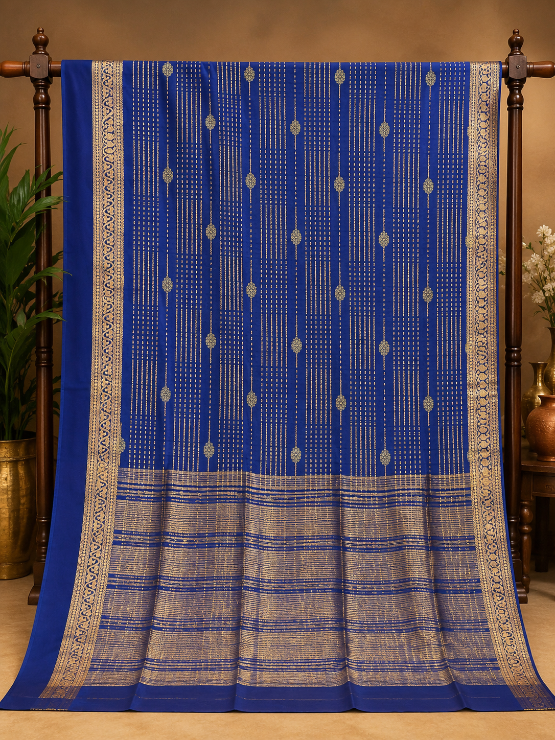 Premium  Chiffon Saree with sonarupa Weaving Work