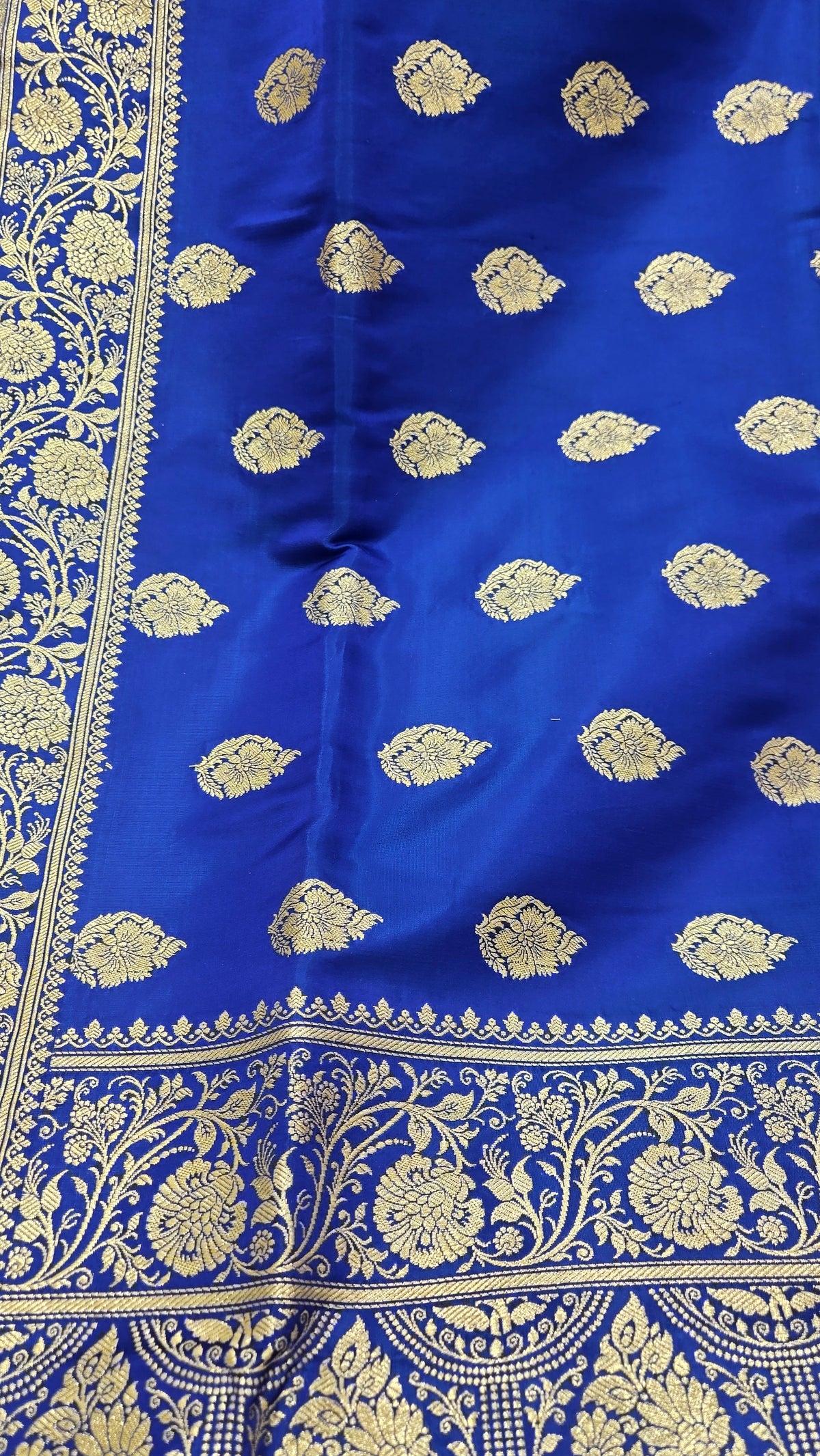 Royal Blue Pure Banarasi Saree