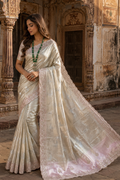 Premium Silk Saree with Heavy Hand Embroidery