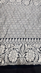 Teal Blue Khaddi Georgette Banarasi Saree