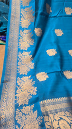 Firozi Mango Katan Silk Saree