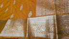 Premium Mustardy Silk Saree with Golden Zari Weaving