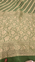 Pista Green Khaddi Banarasi Georgette Saree