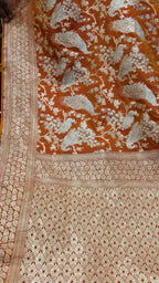 Orange Pure Banarasi Fancy Katan Saree