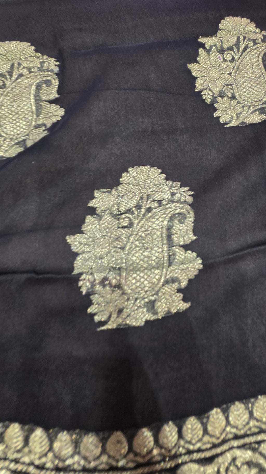 Gul Neel Chiffon Banarasi Saree